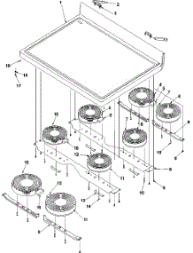 04 - Main Top parts for Amana Range ARH6710WW / P1143430NWW from AppliancePartsPros.com