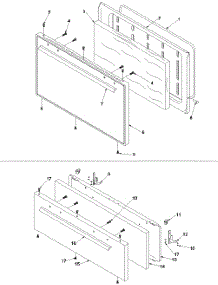 04 - Oven Door And Broiler Door parts for Amana Range ARO3100W / P1143358N W from AppliancePartsPros.com