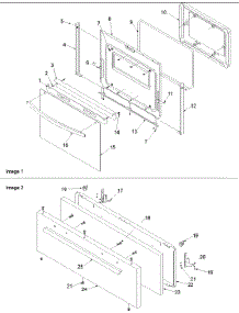 04 - Oven Door And Broiler Door parts for Amana Range ARO3400W / P1143335N W from AppliancePartsPros.com