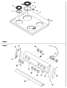 03 - Main Top And Backguard parts for Amana Range ARR3100NW / P1143494N W from AppliancePartsPros.com