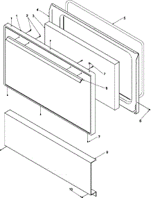 04 - Oven Door And Decorative Panel parts for Amana Range ARR3100NW / P1143494N W from AppliancePartsPros.com