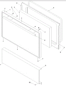 04 - Oven Door And Decorative Panel parts for Amana Range ARR3100W / P1143681N W from AppliancePartsPros.com