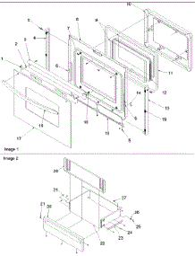 04 - Oven Door And Storage Drawer parts for Amana Range ARR3400W / P1143679N W from AppliancePartsPros.com