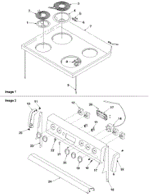 03 - Main Top And Backguard parts for Amana Range ARR3601WW / P1143682NWW from AppliancePartsPros.com