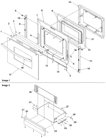 04 - Oven Door And Storage parts for Amana Range ARR3601WW / P1143637NWW from AppliancePartsPros.com
