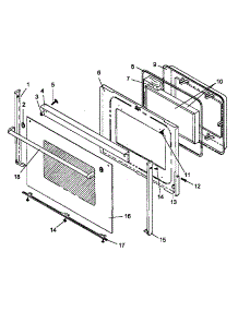06 - Oven Door Assy parts for Amana Range ARR5200L / P1142688N L from AppliancePartsPros.com