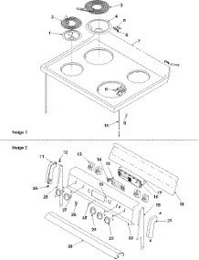 03 - Main Top And Backguard parts for Amana Range ARR6202W / P1143684N W from AppliancePartsPros.com