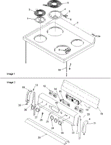 03 - Main Top And Backguard parts for Amana Range ARR6220C / P1143808N C from AppliancePartsPros.com