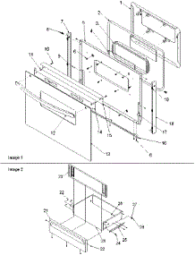 04 - Oven Door And Storage Drawer parts for Amana Range ARR6220W / P1143808N W from AppliancePartsPros.com