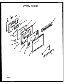 05 - Oven Door parts for Amana Range ARR623W / P1130983N W from AppliancePartsPros.com