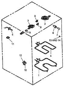 03 - Electrical Components parts for Amana Range ARR624L / P1142625N L from AppliancePartsPros.com