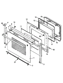 05 - Oven Door Assy parts for Amana Range ARR624L / P1142625N L from AppliancePartsPros.com