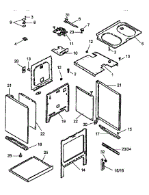 02 - Cabinet Assy parts for Amana Range ARR624W / P1142625N W from AppliancePartsPros.com