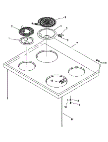 04 - Main Top parts for Amana Range ARR6300W / P1143414N W from AppliancePartsPros.com