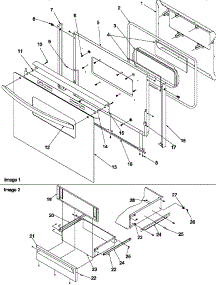 04 - Oven Door And Storage Door parts for Amana Range ARR6300W / P1143428N W from AppliancePartsPros.com
