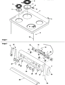 03 - Main Top And Backguard parts for Amana Range ARR6300WW / P1143456NWW from AppliancePartsPros.com