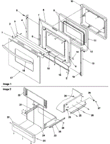 04 - Oven Door And Storage Drawer parts for Amana Range ARR6400LL / P1143457NLL from AppliancePartsPros.com