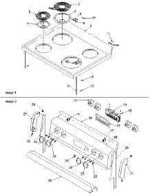 03 - Main Top And Backguard parts for Amana Range ARR6400WW / P1143820NWW from AppliancePartsPros.com