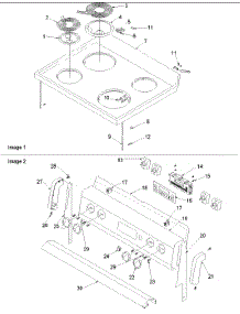 03 - Main Top And Backguard parts for Amana Range ARR6420WW / P1143810NWW from AppliancePartsPros.com