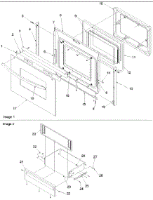 04 - Oven Door And Storage Drawer parts for Amana Range ARR6420WW / P1143810NWW from AppliancePartsPros.com