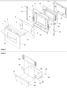 04 - Oven Door And Storage Drawer parts for Amana Range ARRS6550E / P1130692N E from AppliancePartsPros.com
