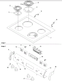 03 - Main Top And Backguard parts for Amana Range ARRS6550E / P1143905N E from AppliancePartsPros.com