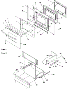 04 - Oven Door And Storage Drawer parts for Amana Range ARRS6550LL / P1130658NLL from AppliancePartsPros.com