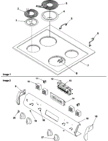 03 - Main Top And Backguard parts for Amana Range ARRS6550WW / P1130666NWW from AppliancePartsPros.com