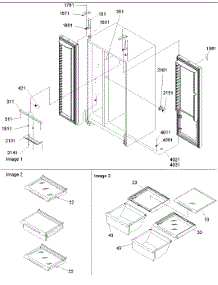 10 - Lights, Hinges, Shelving parts for Amana Refrigerator ARS2304AC / PARS2304AC0 from AppliancePartsPros.com