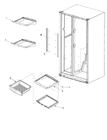 05 - Deli And Ref Shelf parts for Amana Refrigerator ARS2661BB / PARS2661BB0 from AppliancePartsPros.com