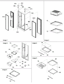 09 - Hinges, & Refrigerator Shelving parts for Amana Refrigerator ARS2664BS / PARS2664BS0 from AppliancePartsPros.com