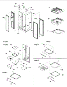 10 - Hinges, & Refrigerator Shelving parts for Amana Refrigerator ARS266KBW / PARS266KBW0 from AppliancePartsPros.com