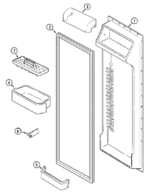 07 - Fresh Food Inner Door parts for Amana Refrigerator ARS2760BW from AppliancePartsPros.com