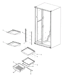 05 - Deli And Ref Shelf parts for Amana Refrigerator ARS9268BW / PARS9268BW0 from AppliancePartsPros.com