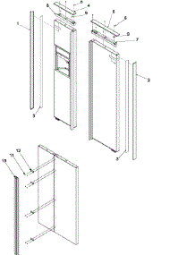 11 - Handles And Trim parts for Amana Refrigerator ARS9268BW / PARS9268BW0 from AppliancePartsPros.com