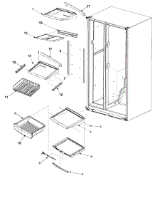 05 - Deli And Ref Shelf parts for Amana Refrigerator ARSE665BC / PARSE665BC1 from AppliancePartsPros.com