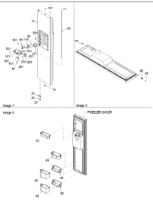 07 - Freezer Door parts for Amana Refrigerator ARSE66MBW / PARSE66MBW0 from AppliancePartsPros.com