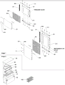 02 - Contour Door And Accessories parts for Amana Refrigerator ART2129ABR / PART2129AB0 from AppliancePartsPros.com