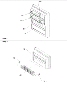 04 - Door Handles & Door Shelves parts for Amana Refrigerator ART2129ACR / PART2129AC0 from AppliancePartsPros.com