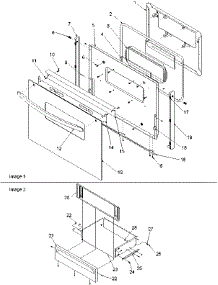 04 - Oven Door And Storage parts for Amana Range ART6021L / P1143811N L from AppliancePartsPros.com