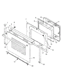 06 - Oven Door parts for Amana Range ART6100E / P1142639N E from AppliancePartsPros.com