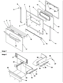 05 - Oven Door And Storage Drawer parts for Amana Range ART6110E / P1143451N E from AppliancePartsPros.com