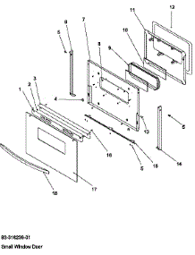 05 - Oven Door parts for Amana Range ART6110E / P1142673N E from AppliancePartsPros.com