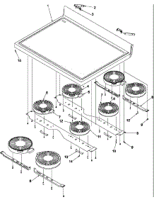 04 - Main Top parts for Amana Range ART6110LL / P1143449NLL from AppliancePartsPros.com