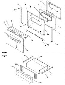 05 - Oven Door And Storage Drawer parts for Amana Range ART6110W / P1143447N W from AppliancePartsPros.com