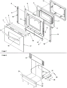 04 - Oven Door And Storage Door parts for Amana Range ART6511E / P1143821N E from AppliancePartsPros.com