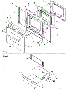04 - Oven Door And Storage Door parts for Amana Range ART6511E / P1143676N E from AppliancePartsPros.com