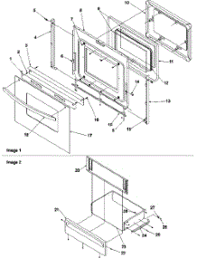 04 - Oven Door And Storage Door parts for Amana Range ART6511WW / P1143642NWW from AppliancePartsPros.com