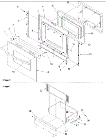 04 - Oven Door And Storage Door parts for Amana Range ART6522E / P1143816N E from AppliancePartsPros.com