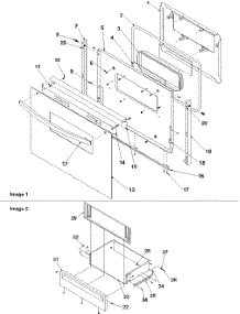 04 - Oven Door And Storage Drawer parts for Amana Range ARTC7003W / P1143636N W from AppliancePartsPros.com